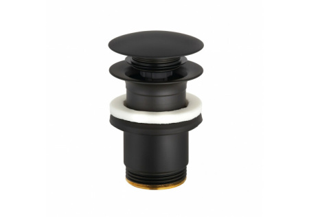 Донный клапан для раковины KLUDI с отверстием для перелива, черный матовый 