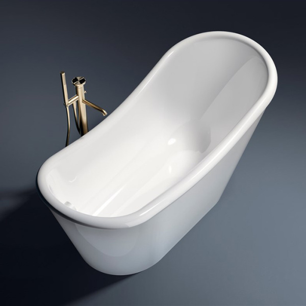 Gruppo Treesse Nina Ванна 170x80xh71 см. (без гидромассажа) со сливом хром и панелью, цвет белый глянец 