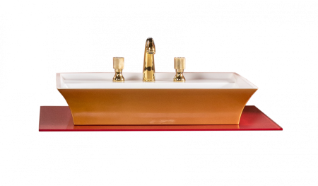 Столешница стекло 80см прямая   бордо 