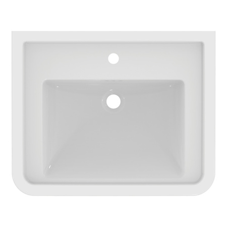 Ideal Standard Calla Раковина 665х540xh155 мм, подвесная, с 1м отв. под смес. и переливом, с крепежом цвет: белый глянец 