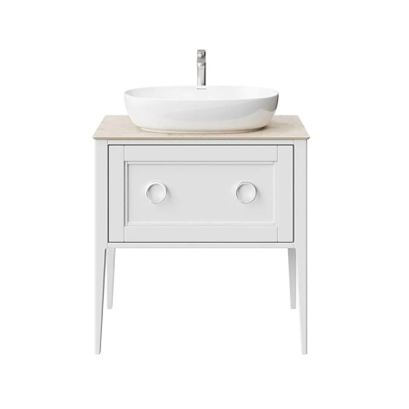 Kerama Marazzi Тумба PLAZA Classic NEO напольная 1+1 ящик 80, белая матовая 