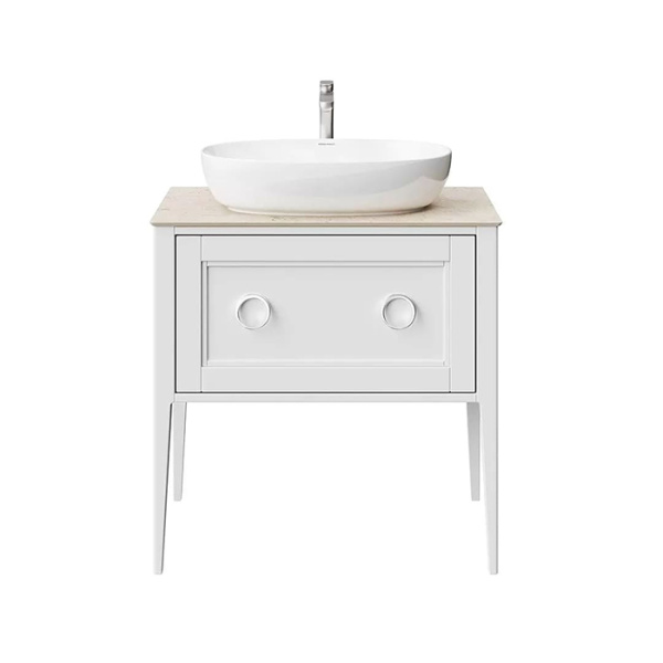 Kerama Marazzi Тумба PLAZA Classic NEO напольная 1+1 ящик 80, белая матовая 