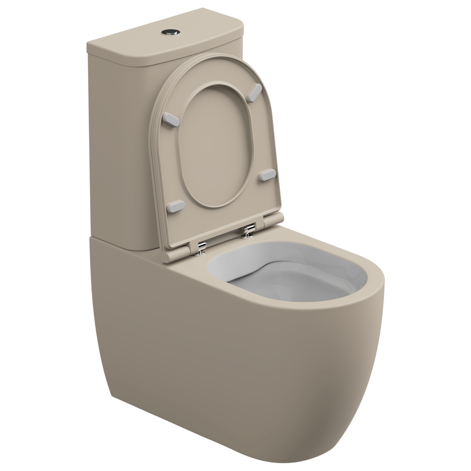 Чаша напольного унитаза биколор GSG Ceramic Design Like LKMBLBI000/034P, White/Sabbia Matt