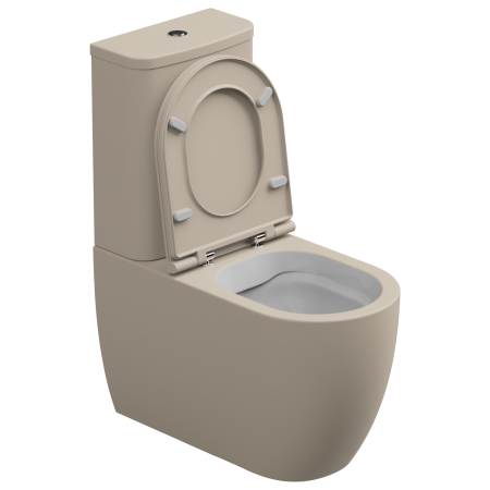 Чаша напольного унитаза биколор GSG Ceramic Design Like LKMBLBI000/034P, White/Sabbia Matt 