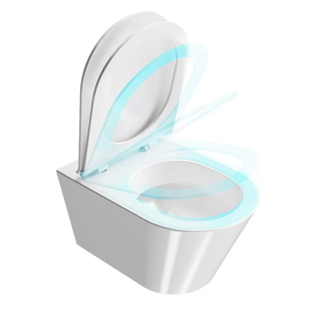 Kerama Marazzi Унитаз PLAZA Modern подвесной безободковый, белый глянцевый (Цена по АКЦИИ) 