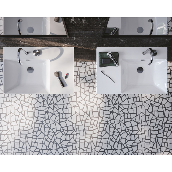 Catalano ZERO Раковина 75x50 чаша справа, с 1 отв. под смеситель, покрытие Cataglaze+, цвет белый глянцевый 