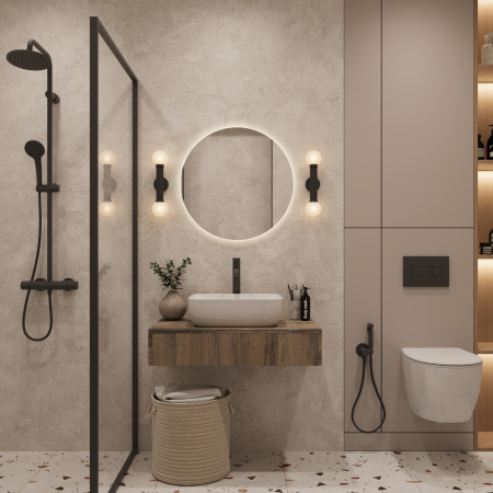 Раковина накладная Oliveeka  9387B на столешницу 455 х 325 белая 