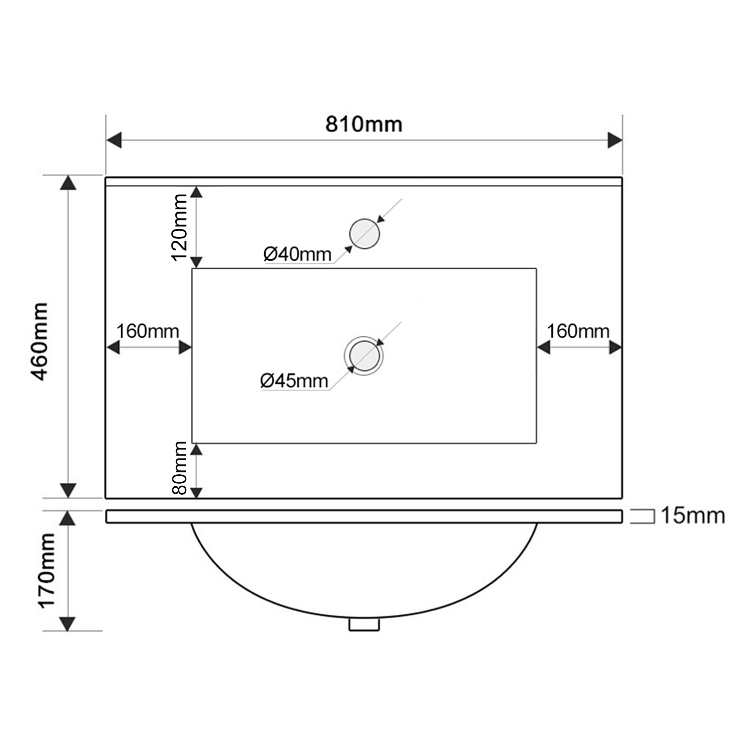 Раковина накладная Oliveeka, белая, NS80