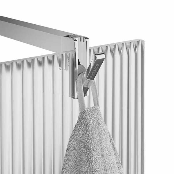 KERAMA MARAZZI Душевая перегородка CRISTALLO с рифленым стеклом, 120х210, хром 