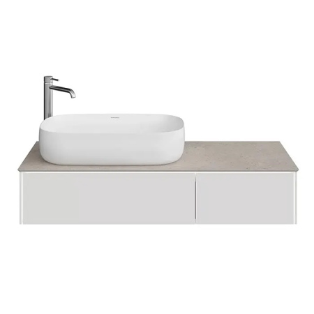 Kerama Marazzi Тумба MAGICA подвесная 120, 2 ящика, утренний серый матовый 