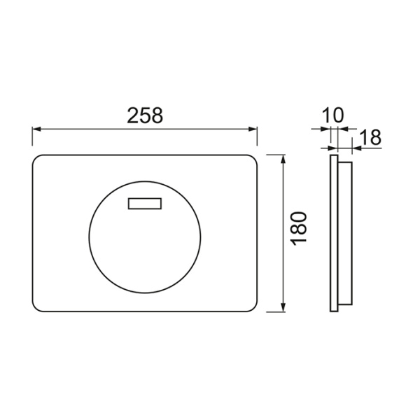 TECEspring SL Электронная панель смыва, кругл. клав., нерж. сталь, сатин, с автосмыв, покрытие против отпечатков пальцев (не подходит к компл S955797) 