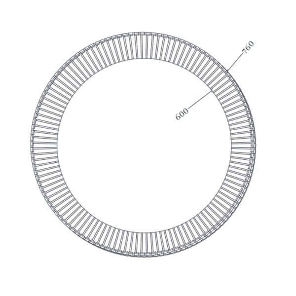 ARTCERAM Зеркало Lord Ø 76 см в керамической раме с LED-подсветкой и сенсорным выключателем, цвет белый 