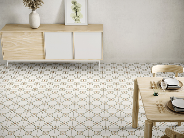  37788 PROVENZA GREEN FLOWER 22,3х22,3 см 