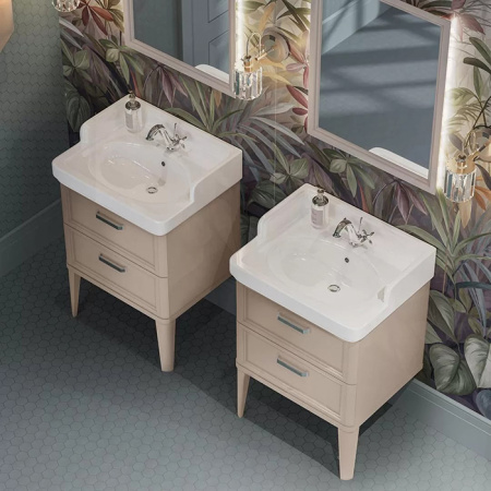 Kerama Marazzi Раковина POMPEI подвесная/мебельная 60*50*26,5см, с 1 отв. под смеситель, с переливом, цвет белый глянцевый 