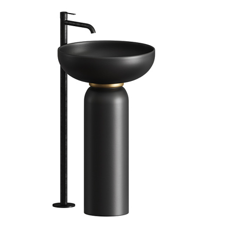 Artceram JOLIE Кольцо для колонны(пристенный монтаж) , цвет золото + ДОННЫЙ клапан- цвет хром (Со склада продаем с раковиной и колонной!) 