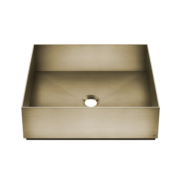 GESSI 316 Раковина 400x400 мм., для установки на столешницу, без перелива, нержавеющая сталь, цвет Warm bronze Brushed PVD 
