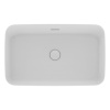 Ideal Standard Ipalyss Раковина 650х395хh120 мм, накладная, прямоуг, без отв. под смес., с крепежом, шаблоном, покрытие: Diamatec® цвет: белый глянец 