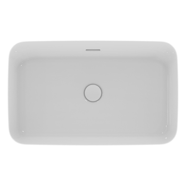 Ideal Standard Ipalyss Раковина 650х395хh120 мм, накладная, прямоуг, без отв. под смес., с крепежом, шаблоном, покрытие: Diamatec® цвет: белый глянец 