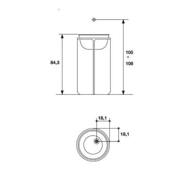 FALPER Controstampo Отдельностоящая раковина 460х460х843 CRISTALPLANT, цвет CORTEN 