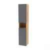 Шкаф навесной Дион, Графит мат/Дуб 150