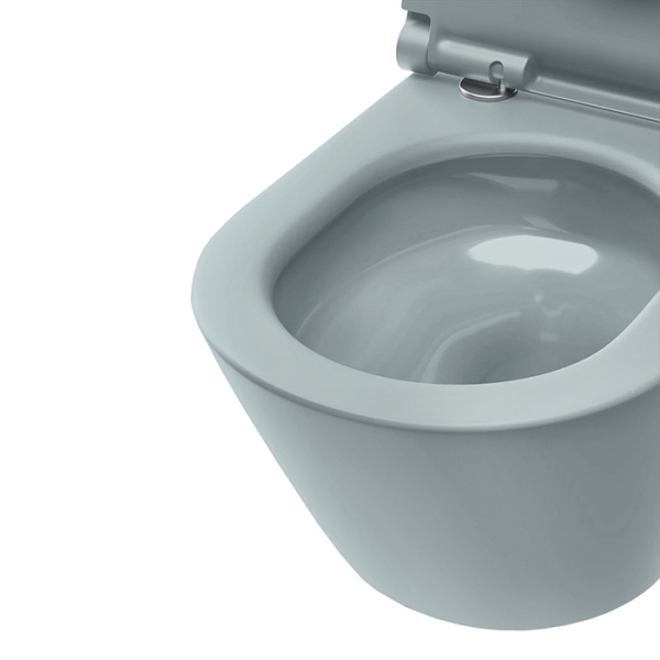 Catalano SFERA Унитаз подвесной 55x35, безободковый, смыв Tornado, покрытие Twinglaze+, без крепежа, цвет Aqua Satinato 