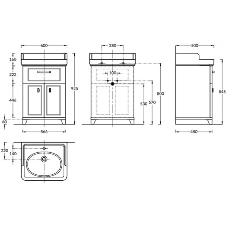 Kerama Marazzi Тумба POMPEI напольная с ящиком и дверцами 60, белая глянцевая 