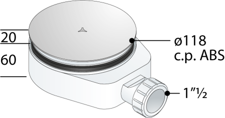 Сифон для душевого поддона OMP Tea Auva Mini 6621.076.6 
