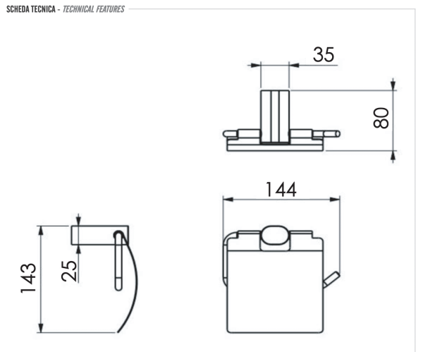 Бумагодержатель Remer Lounge LN60CR 
