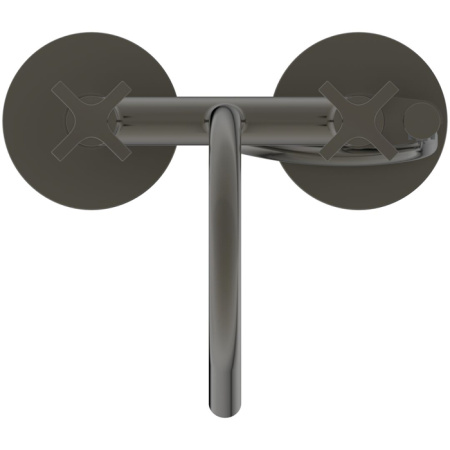 Ideal Standard Joy Neo Смеситель для ванны, напольный, с душевым набором, шлангом IDEALFLEX® 125см, цвет: PVD Magnetic Grey 