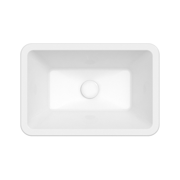 GLOBO Lavabi d'arr Встроенная под столешницу раковина с переливом CORTONA, 60х40хh19см, без отв-я под смеситель, крепеж в комплекте, цвет белый 