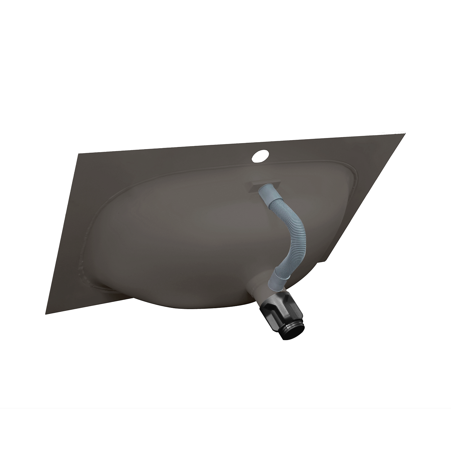 Раковина накладная алюминиевая M115B70 темный коричневый