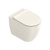 Catalano SFERA Унитаз напольный 55x35, безободковый, универс.слив, смыв Tornado, покрытие Twinglaze+, без крепежа, цвет Lino Satinato