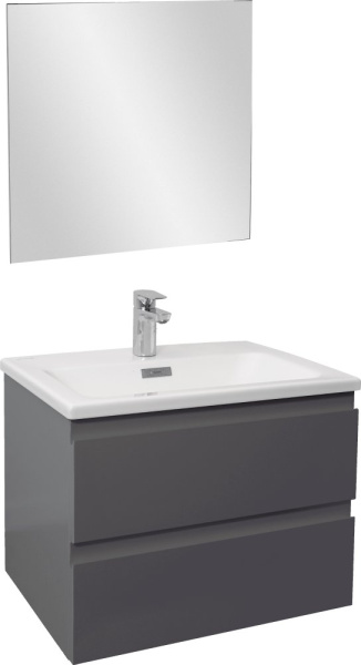 EB2052-J54 Madeleine Тумба, 60 см, 2 ящика, Серый матовый лак 