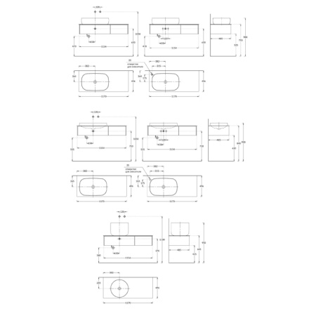 Kerama Marazzi Тумба MAGICA подвесная 120, 2 ящика, вечерний серый матовый 