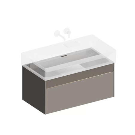 Kerama Marazzi Тумба LOGICA подвесная 2 ящика 90 см, песчаный 