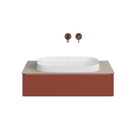 Kerama Marazzi Тумба MAGICA подвесная 90, 1 ящик, венецианский красный матовый 