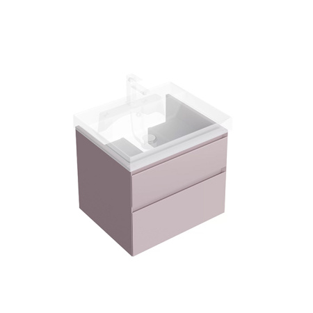 Kerama Marazzi Тумба CUBO подвесная с ящиками 60, мальва матовая 