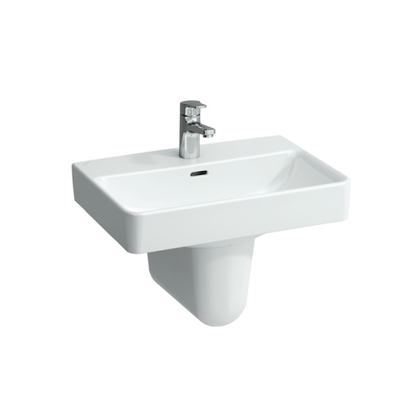 Laufen Pro S Раковина55х38х9,5 см,подвесная/накладная без отв. под смеситель, c переливом, цвет: белый 