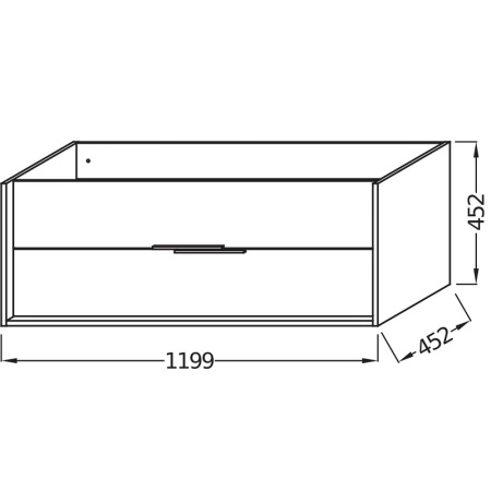 EB1669-E75-J5 VIVIENNE Тумба для раковины 120 см, к. дуб давос натуральный, ф. белый блестящий 