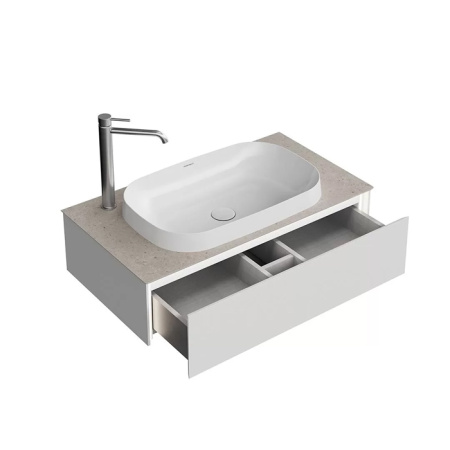 Kerama Marazzi Тумба MAGICA подвесная 90, 1 ящик, утренний серый матовый 