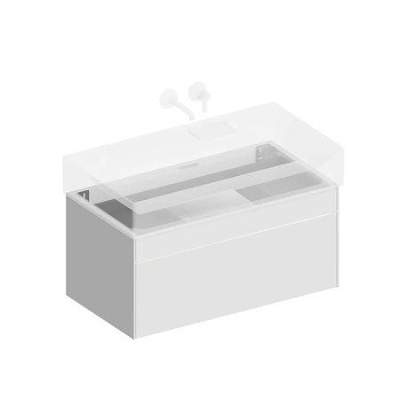 Kerama Marazzi Тумба LOGICA подвесная 2 ящика 90 см, белоснежный 
