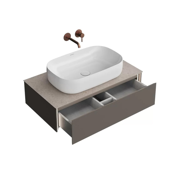 Kerama Marazzi Тумба MAGICA подвесная 90, 1 ящик, вечерний серый матовый 