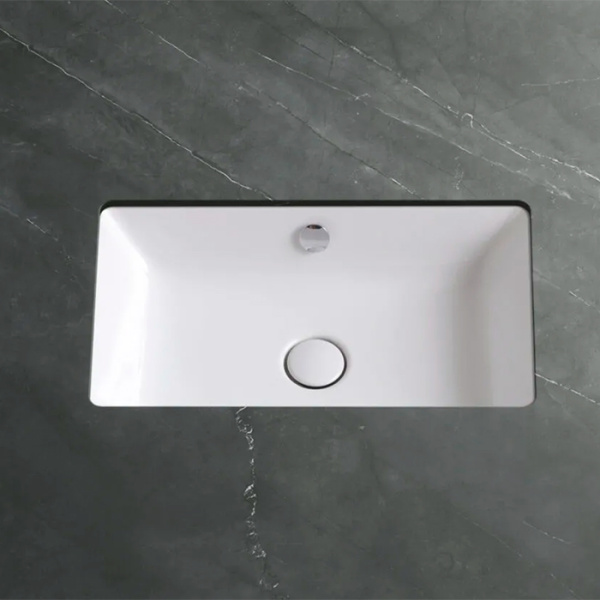 AZZURRA Раковина встраиваемая под столешницу 60х37x18 см, без отв. под смеситель, цвет белый глянцевый 