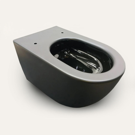 Catalano SFERA Унитаз подвесной 55x35, безободковый, смыв Tornado, покрытие Twinglaze+, без крепежа, цвет черный матовый 