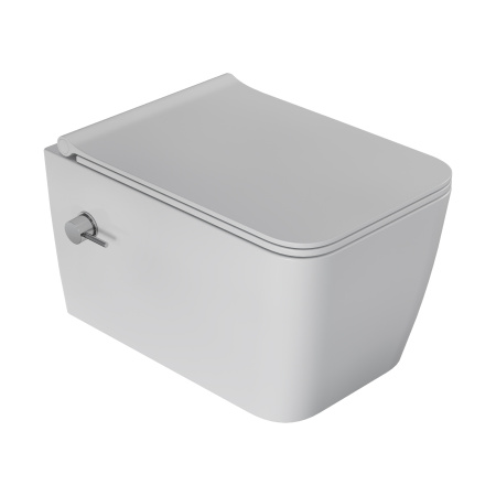 Zen подвесной унитаз c биде матовый белый с крышкой 