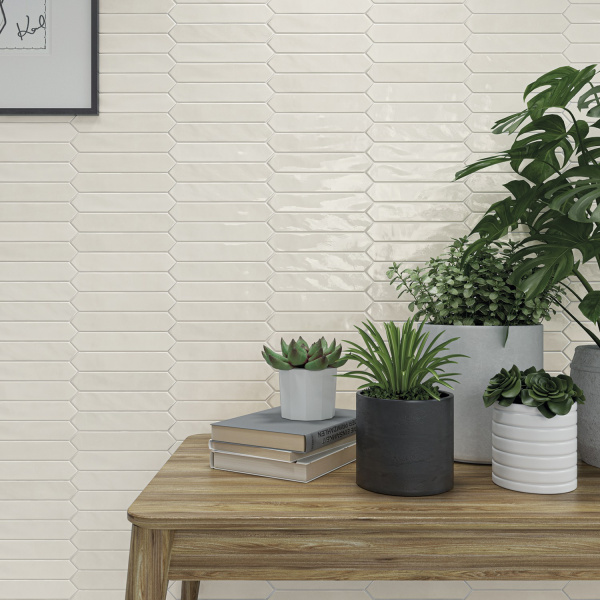  Spark White Glossy Picket 4,3х24,3 (24 шт/0,229/0,010 м2) 