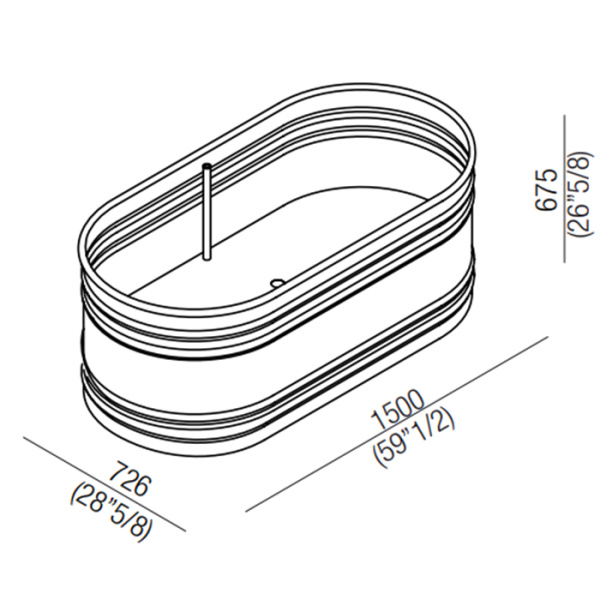 Agape Vieques Ванна отдельностоящая 150x72.6x67.5 см, цвет: белый 