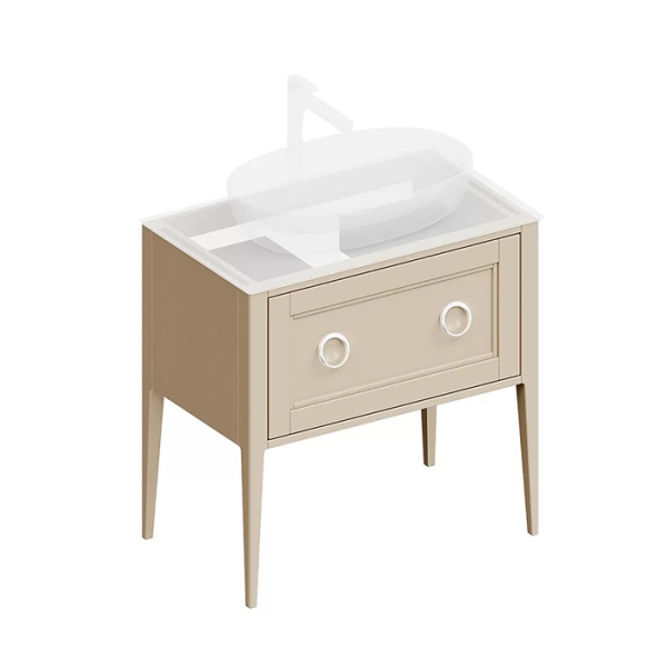 Kerama Marazzi Тумба PLAZA Classic NEO напольная 1+1 ящик 80, капучино матовый 