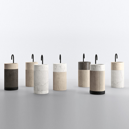 NOORTH milldue edition ROMA III Раковина напольная Ø450x880 мм., слив в пол, c донным клапан, корпус фрезерованный Moka Cream, раковина Moka Cream 