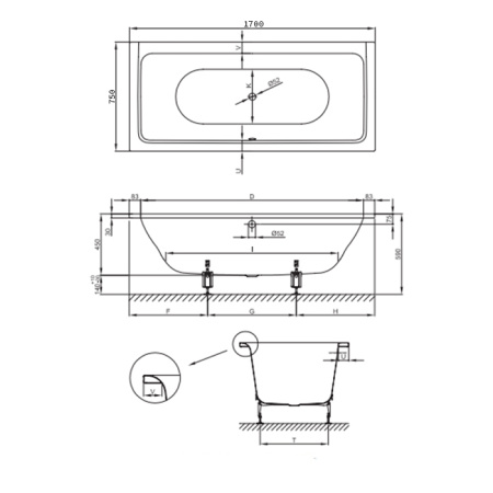 BETTE Ножки для ванны (комплект) (продаем только с ваннами!) 